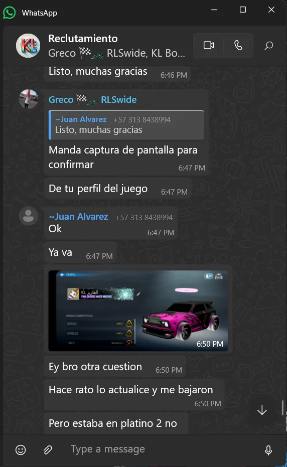 Screenshot recruitment